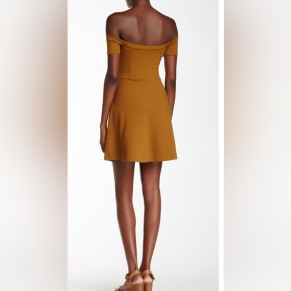 Free People Mambo Fit And Flare Mini Dress in Honey Sz S - Picture 2 of 3